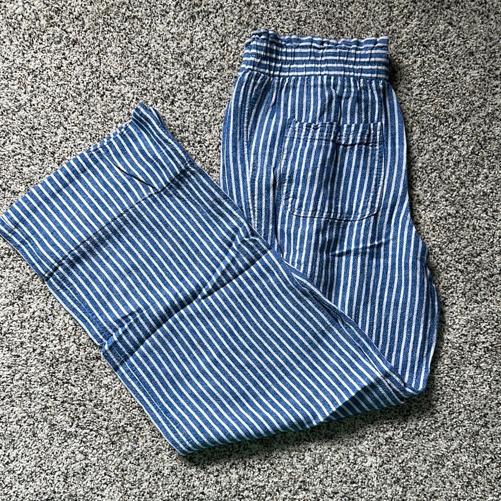 Blue and White Rewind Striped Pants